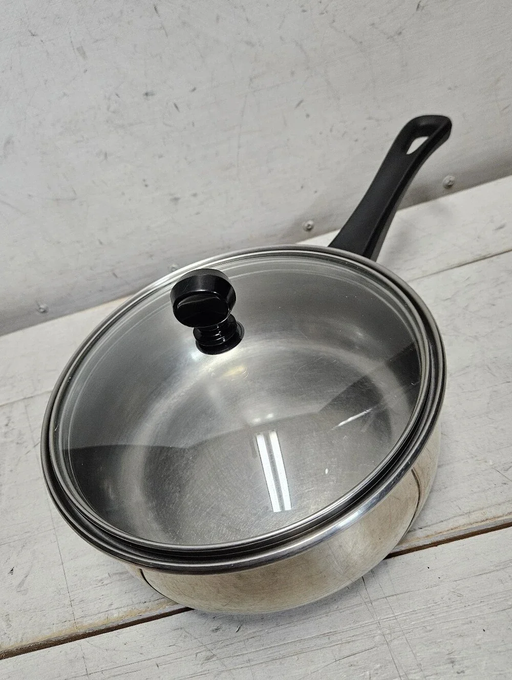 Vintage Regal Ware Pot/Lid Stainless Steel USA Collectible Kitchen Cookware 2qt